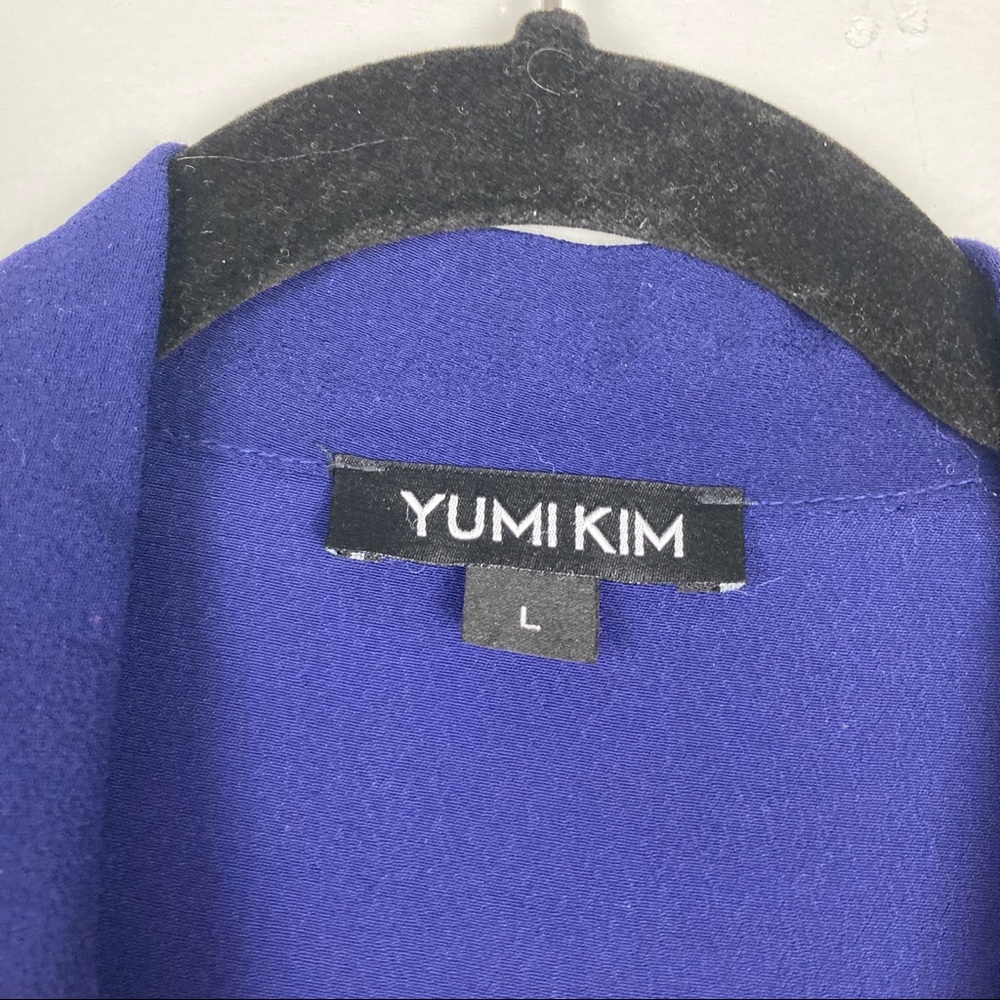 Yumi Kim Navy Wrap Midi Dress with Side Tie - Picture 6 of 10